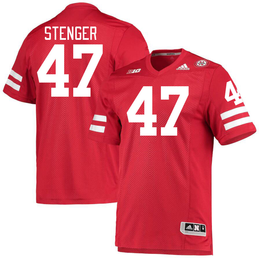 Men #47 Gage Stenger Nebraska Cornhuskers College Football Jerseys Stitched Sale-Red - Click Image to Close
